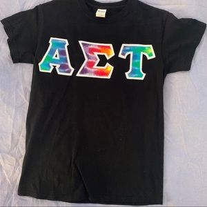 Alpha Sigma Tau (AST) embroidered letters